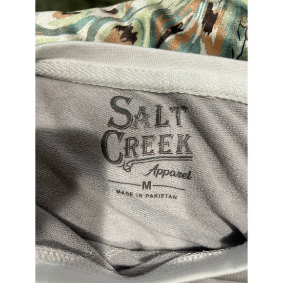 Salt Creek Apparel California Republic Raglan Sweatshirt Mens Medium Grey White - Picture 5 of 6